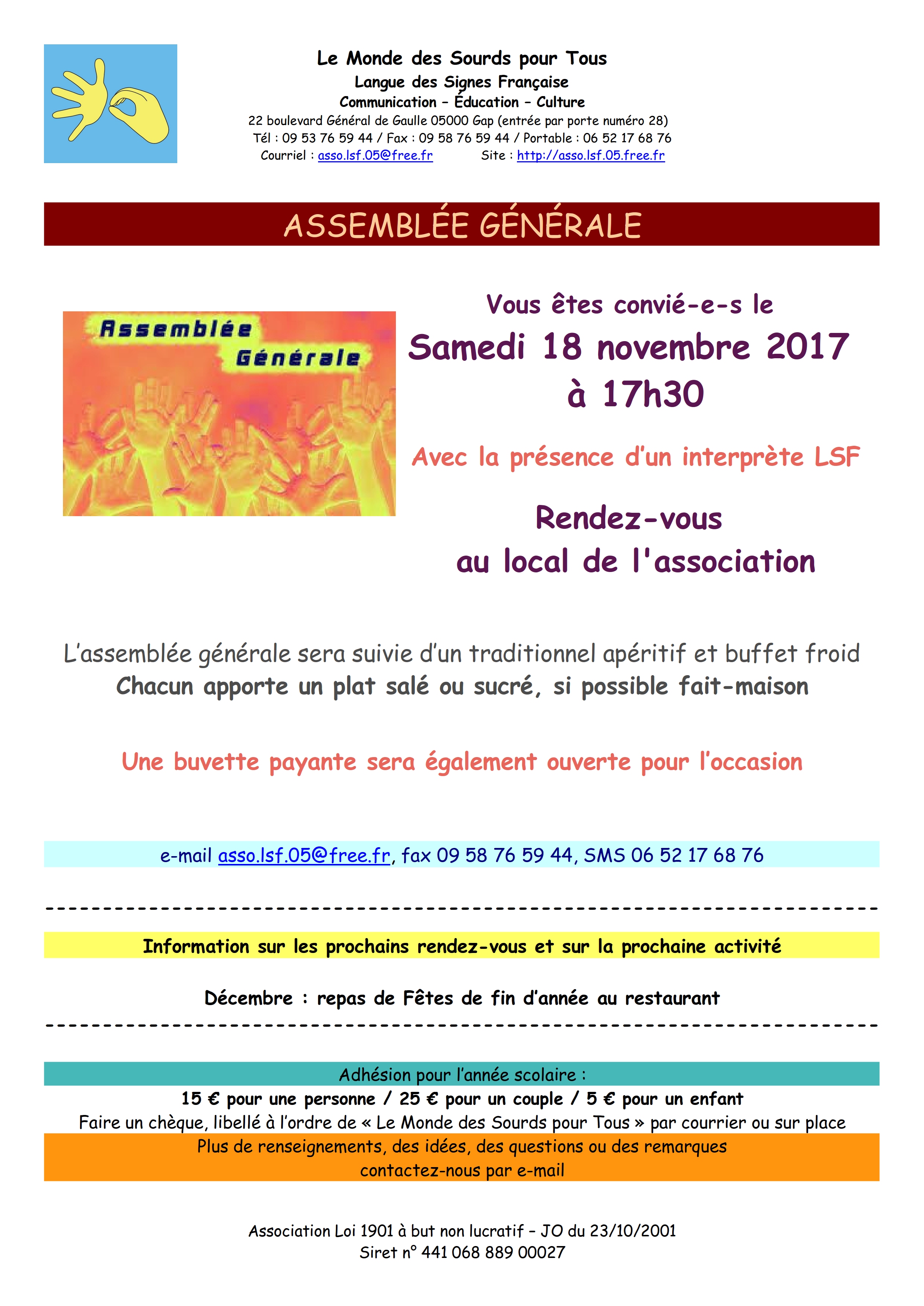 Affiche Assemblée Générale 2017