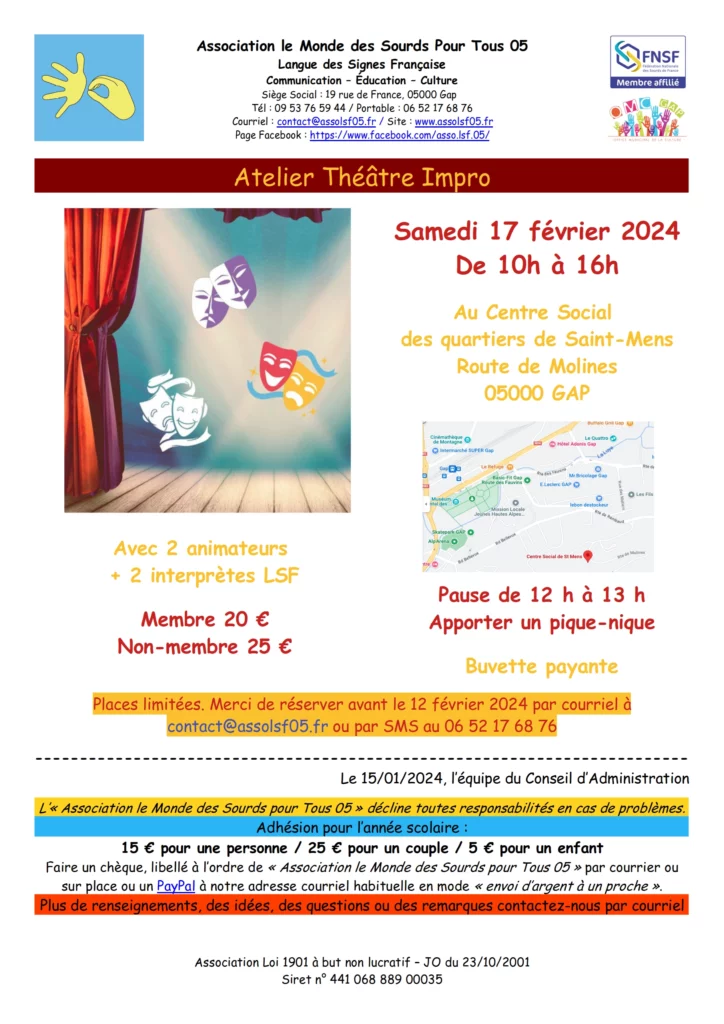 Atelier Théâtre Impro 2024