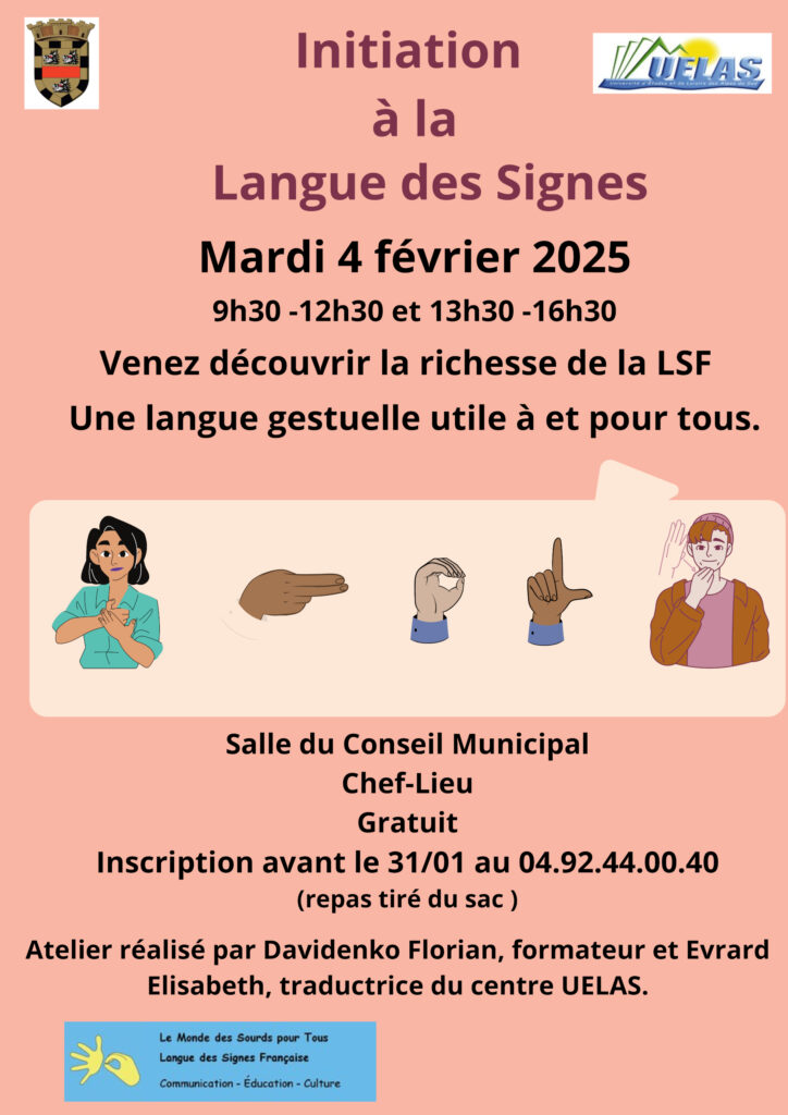Affiche initiation LSF aux Orres février 2025