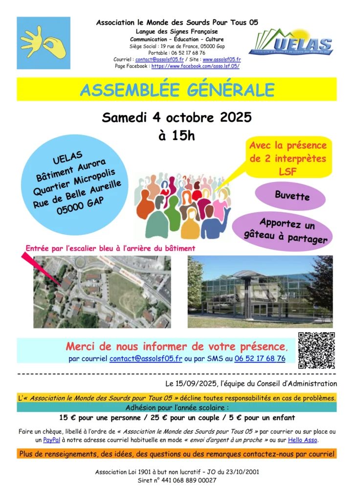 Affiche Assemblée Générale 2025