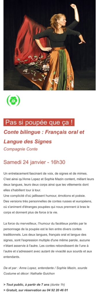 Spectacle conte Pas si poupée que ça